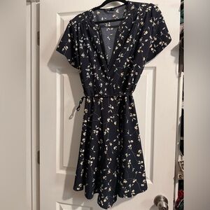 Shein floral wrap dress